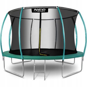 TRAMPOLINA OGRODOWA DLA DZIECI DRABINKA 374cm 12ft